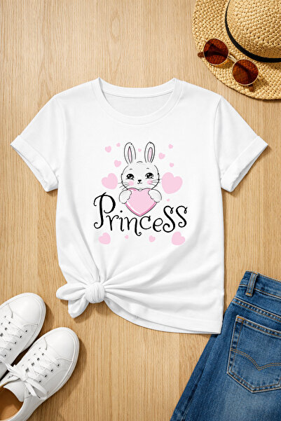 MYADA Παιδικό μπλουζάκι Princess Rabbit με στάμπα, 100% βαμβάκι, Premium 27005