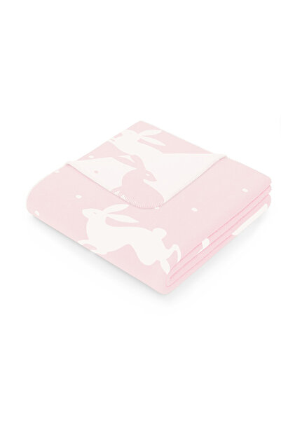 Amelia Home Cotton blanket with bunny pattern, Zaria, 430 g/m2, 150 x 200 cm,...