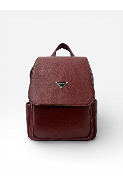 Sanmorris Rucsac de damă din piele artificială, cu textură moale și husă