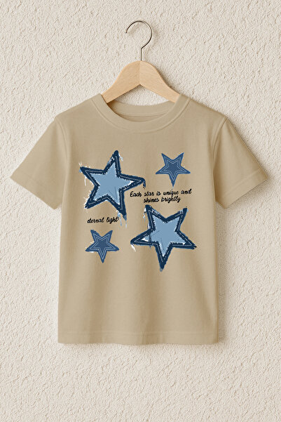 MYADA Tricou premium din bumbac 100% cu imprimeu stele 23564