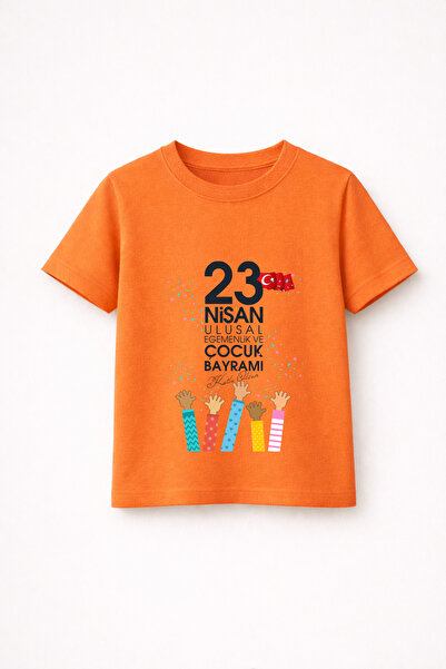 MYADA 23 Απριλίου Happy Hands Printed T-Shirt από 100% βαμβάκι Premium 40017