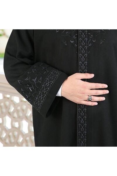 İkranur Winter Stamp Imam Robe Bergüzar Black