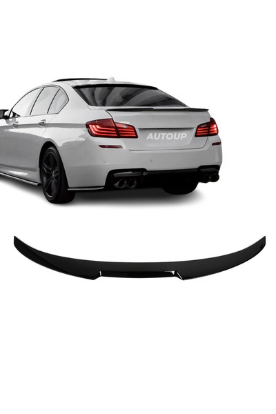 AutoUp BMW 5 Series F10 2010–2017 M4 Style Trunk Spoiler - Gloss Black