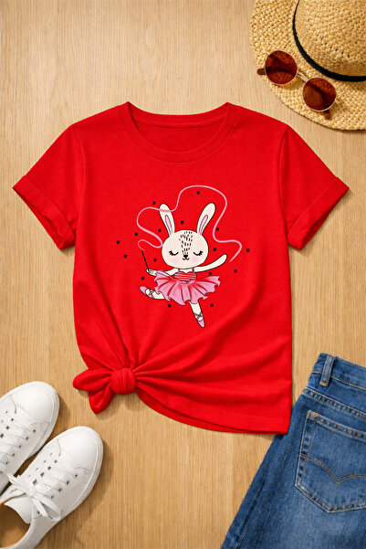 MYADA Παιδικό μπλουζάκι Ballerina Rabbit με στάμπα, 100% βαμβάκι, Premium 27009