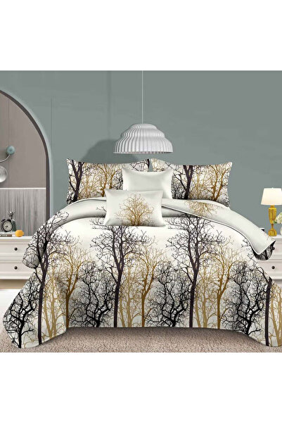 Five Store SUPER double bed linen, Hallvor, mercerized cotton, multicolor, 4 ...