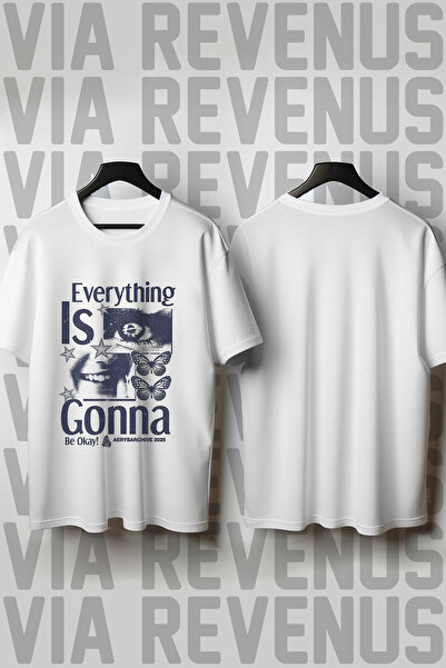 Vordevia Μπλουζάκι με στάμπα "Gonna be Okay", με λαιμόκοψη ποδηλάτου, χαλαρή ...