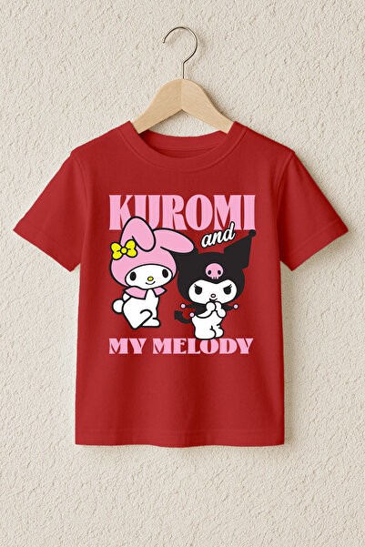 MYADA Μπλουζάκι Kuromi My Melody με στάμπα, 100% βαμβακερό, υψηλής ποιότητας ...