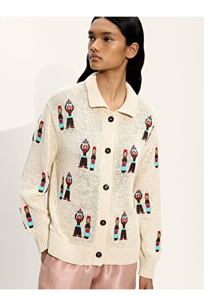 PARFOIS Kadın Nakışlı Örgü Hırka