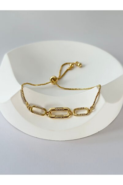 VIP Steel Chain Bracelet with Elevator Minimally Adjustable with Zircon Stone