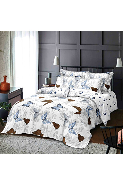 Five Store SUPER double bed linen, Ansgar, mercerized cotton, multicolor, 4 p...