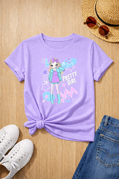 MYADA Pretty Girl Printed 100% Cotton Premium T-Shirt 27023