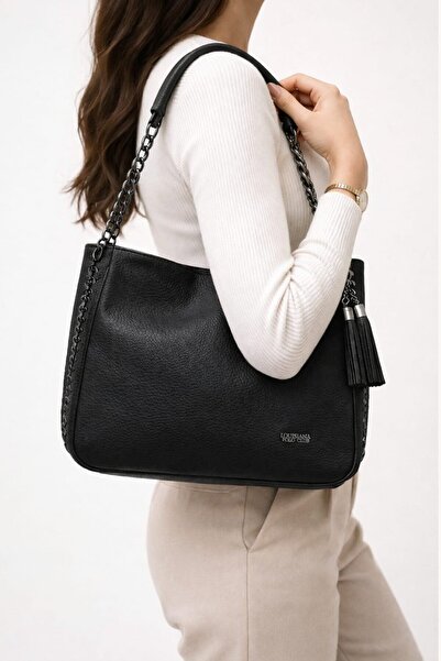 My Kids Wear Geantă de umăr pentru femei, cu curea tip lanț, cu aspect de pie...