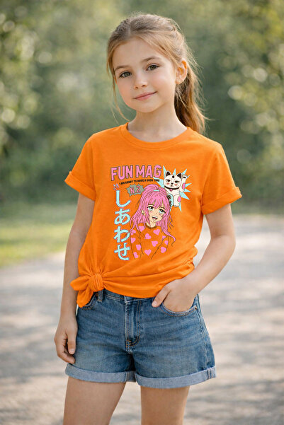 MYADA Tricou pentru copii Fun Mag Girl, imprimat, 100% bumbac, Premium 26105