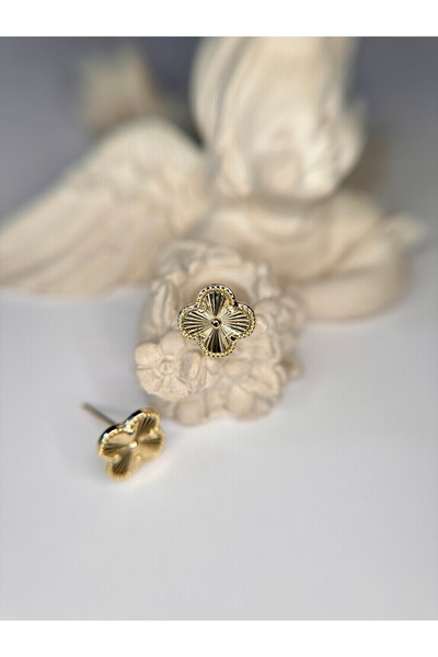 New Meluna Stainless Steel Lucky Figure Figured Gold Color Stylish Elegant Anti Allergic Women Earrings