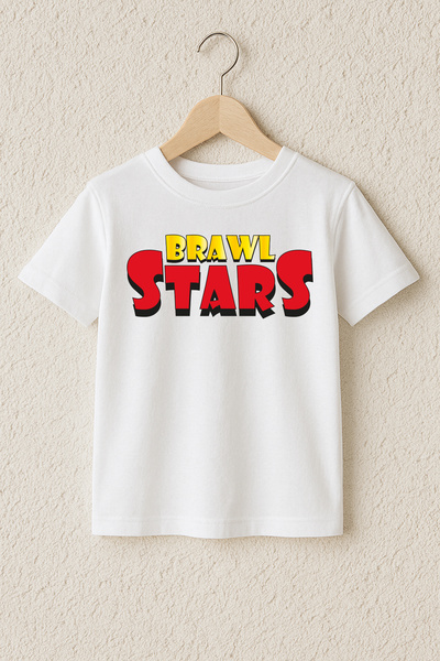 MYADA تي شيرت براول ستارز مطبوع 100% قطن فاخر 23409