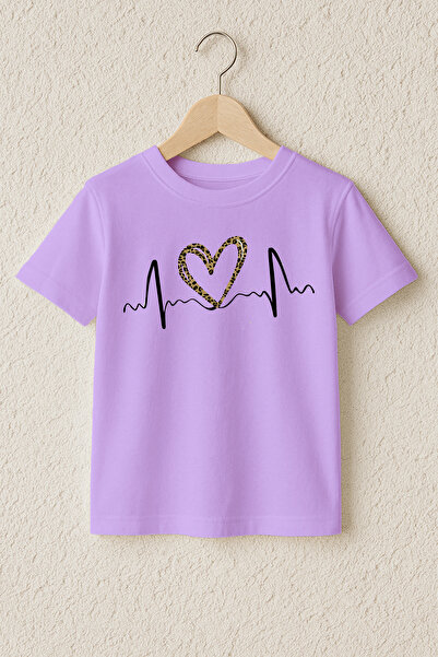 MYADA Heart Stripe Printed 100% Cotton Premium T-Shirt 23598