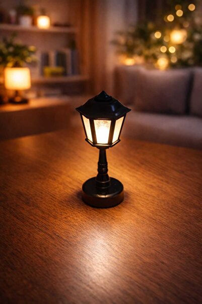 sofun Retro Sokak Lambası Görünümlü LED Masa Lambası – Dekoratif Gece Lambası...