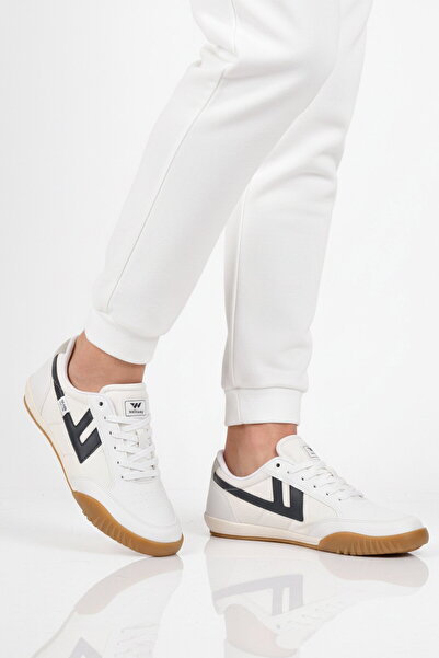 WALKWAY Pantofi sport pentru bărbați, albi, bleumarin, cu șireturi, ușori și ...