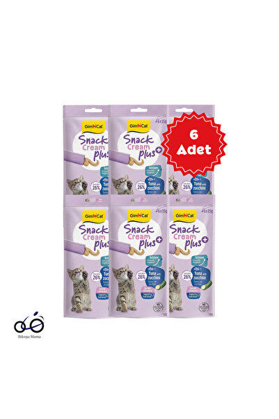 Gimcat Snack Cream Ton Balıklı & Kabaklı Yavru Kedi Ödülü 6x15gr 6 Adet