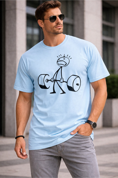 VODEXA Men's Oversize T-Shirt Halter Printed 100% Cotton T-Shirt Comfortable Fit