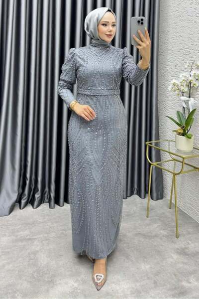 Kalemen Moda Ayliz Tasarım Kalem Abiye 6650 Gri