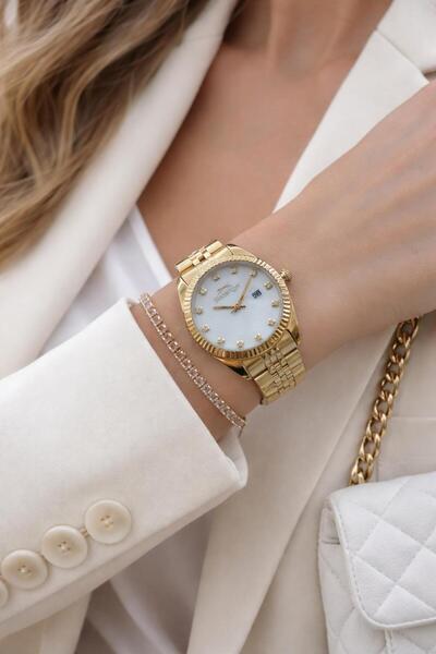 Slazenger ساعة يد نسائية من نيو سيزون إيليت موديل 50 إم تي مقاومة للماء مع سو...