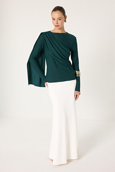 Touché Privé Draped Knitted Blouse