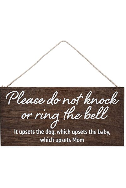 BPA Baby sleeping sign for front door - Please do not knock or ring the bell,...