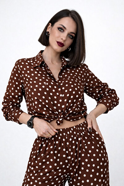 Kureyzibies Women'S+Polka Dot+Pattern+High+Waist+Pants+Suit