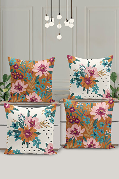 Filamente Σετ 4 καλύμματα μαξιλαριών διπλής όψης με ψηφιακή εκτύπωση, με σχέδ...