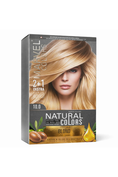 Marvel COLORS NATURAL COLORS Saç boyası 10,0 BLOND (Açık Sarı)