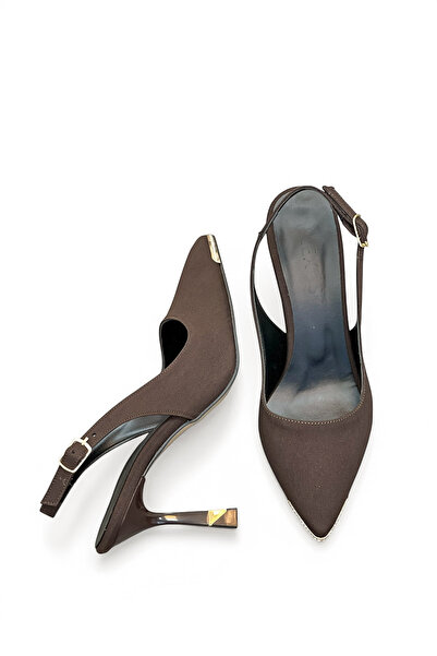 Elexus Γυναικείο στιλέτο με μεσαίο τακούνι και λεπτομέρεια από πέτρα στη μύτη