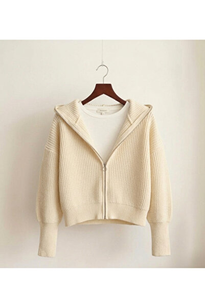 FLEX FASHION Women's Stretchy Knit Trendy Zippered Turn-Down Collar Popular E...