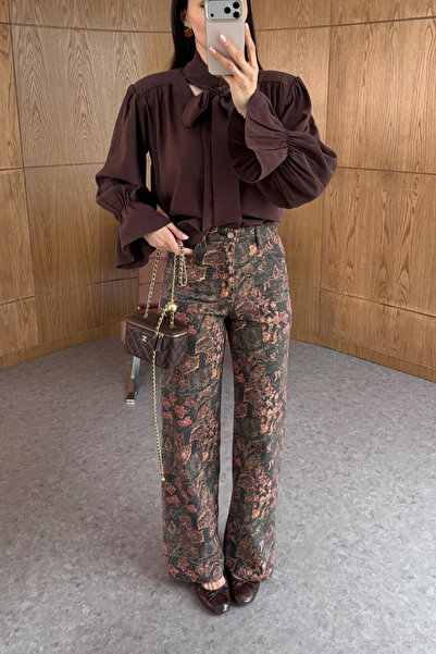 Sorridi جينز دينيم مطبوع بنقوش عرقية