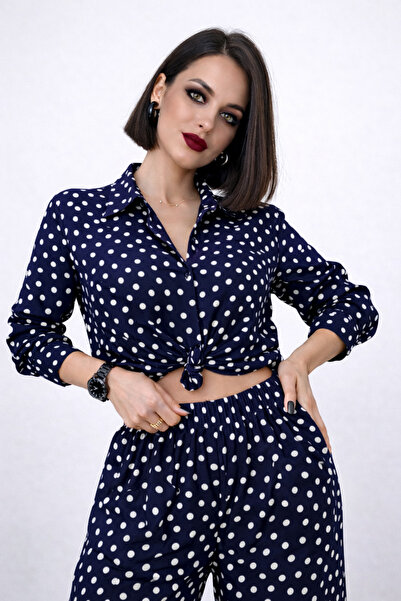 Kureyzibies Women'S+Polka Dot+Pattern+High+Waist+Pants+Suit
