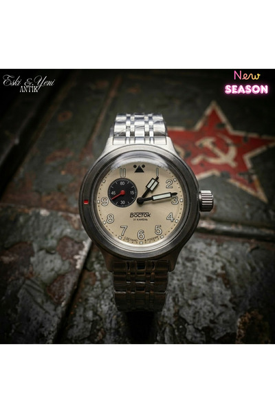 ESKİ YENİ ANTİK Vostok 2415.12 Automatic Mechanical Watch 72095A Small Second...