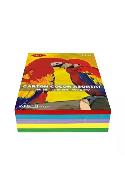 daço Έγχρωμο Χαρτόνι Α4 250 φύλλα 10 χρώματα 160γρ Daco
