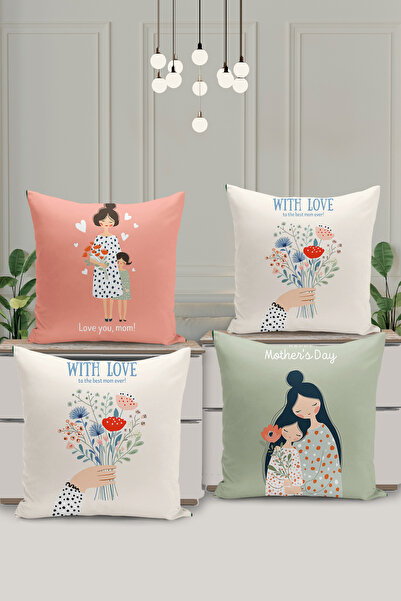 Filamente 4 قطع من أغطية الوسائد المطبوعة رقميًا على الوجهين لعيد الأم / يوم ...