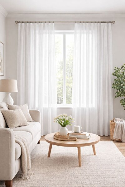 HANEDİZAYN KIRIŞMA YAPMAZ ŞANTUK BAMBU TÜL(HER ODAYA UYGUN)