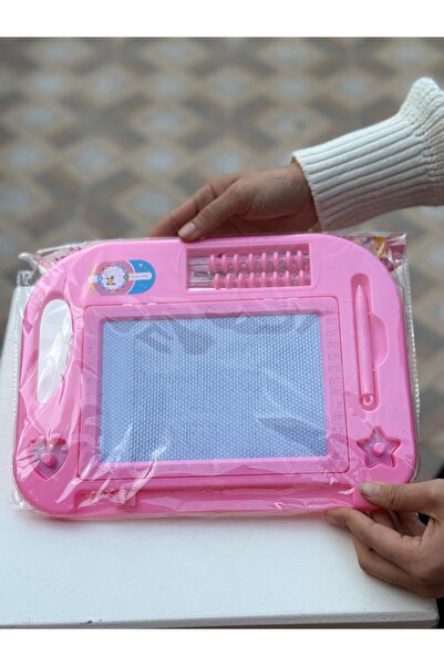 xiao guai dan manyetik yazı tahtası abaküslü damgalı 31x23 cm mavi kırmızı pe...