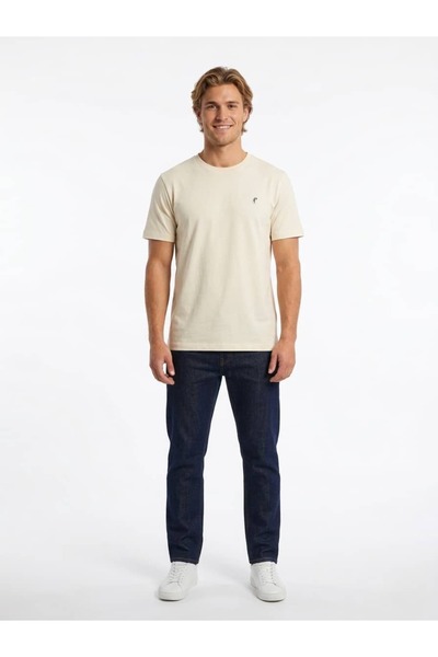 Hersley New Season Men's Modal Fabric Minimal Outdoor Logo T-Shirt