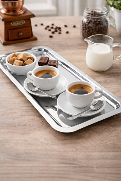 ARVALE 1 Adet Paslanmaz Çelik Dikdörtgen Servis Tepsisi – Çok Amaçlı Sunum Te...