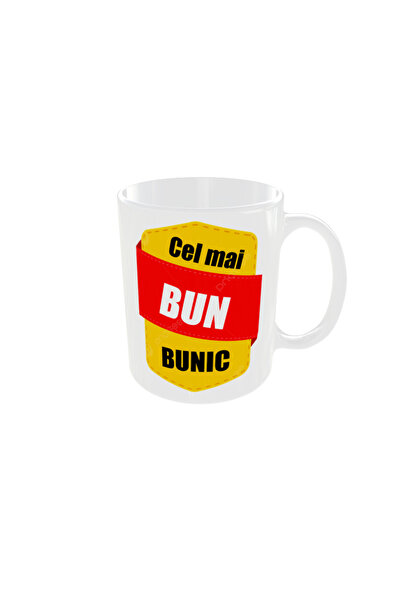OEM Cana personalizata cel mai bun bunic (rosu) , 350ml – cadoul ideal pentru...