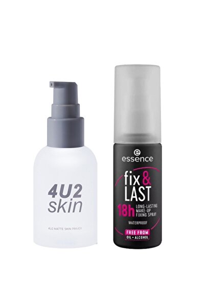 B H BIO HAIR مجموعة برايمر المكياج ورذاذ تثبيت المكياج لمظهر يدوم 18 ساعة - ق...