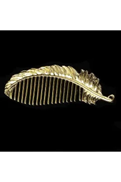 GemSale Hairpin with Comb, Feather, 124*42mm, Gold