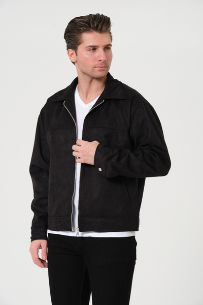 Renvo butik Men's Black Suede Jacket