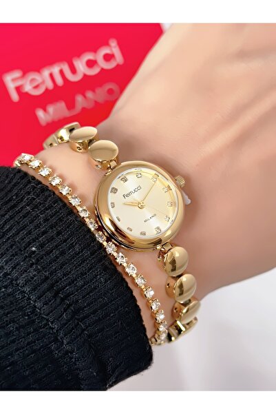 Ferrucci Steel Strap Minimal Case 2 Year Warranty 3 Atm Waterproof Women's Wr...