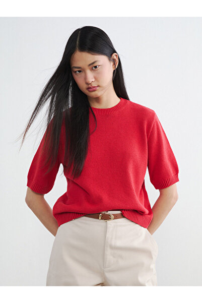 LC Waikiki Nevavm Women's Knitwear Sweater with Oval Collar