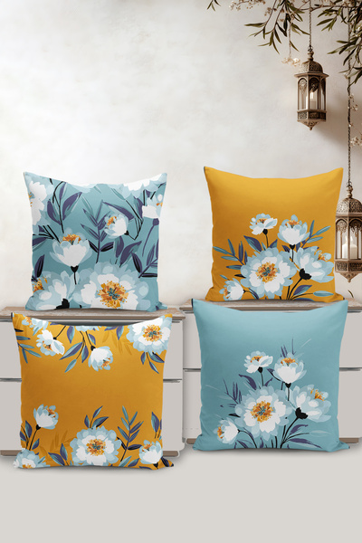 Filamente Σετ 4 καλύμματα μαξιλαριών διπλής όψης με ψηφιακή εκτύπωση, με σχέδ...