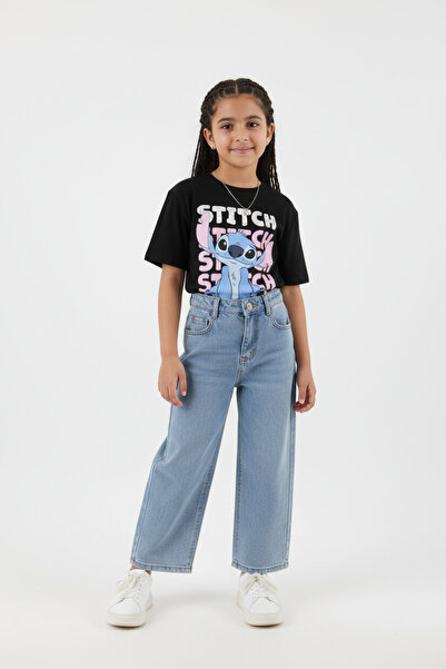 SOULTAN تي شيرت صيفي مطبوع عليه ستيتش للفتيات